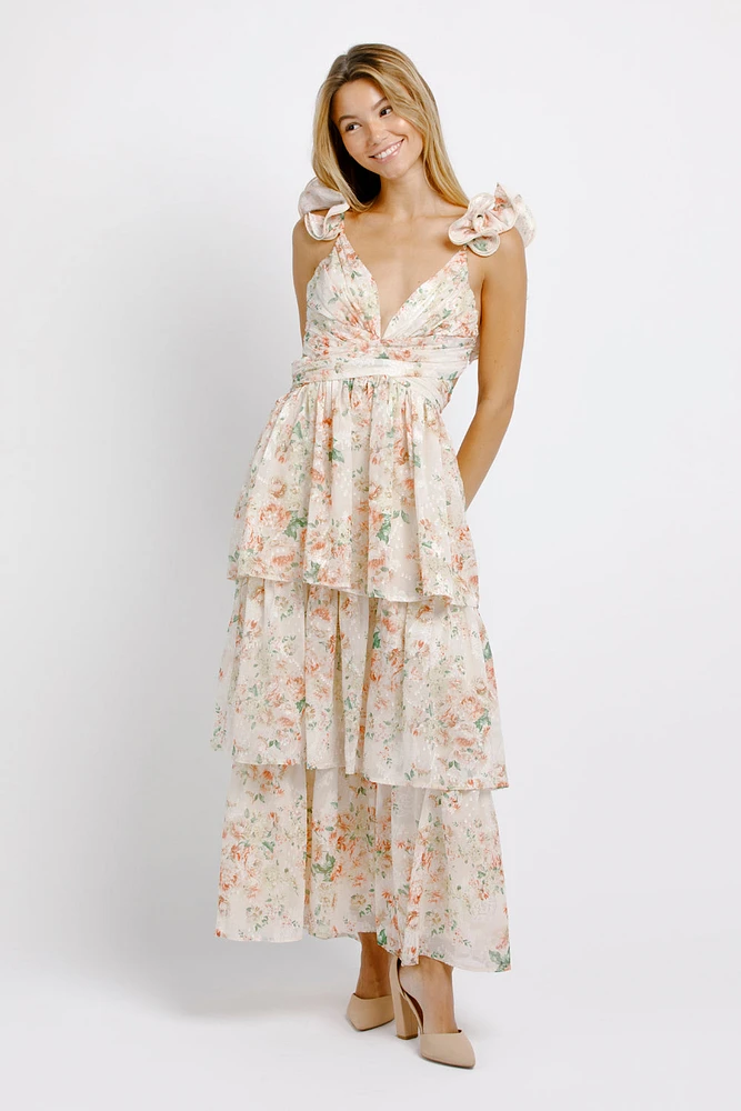 Multi Flower Maxi Dress