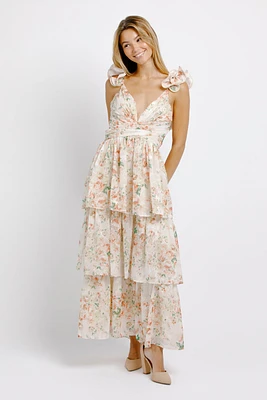 Multi Flower Maxi Dress