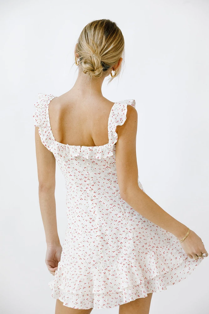 Cherry Eyelet Midi Dress