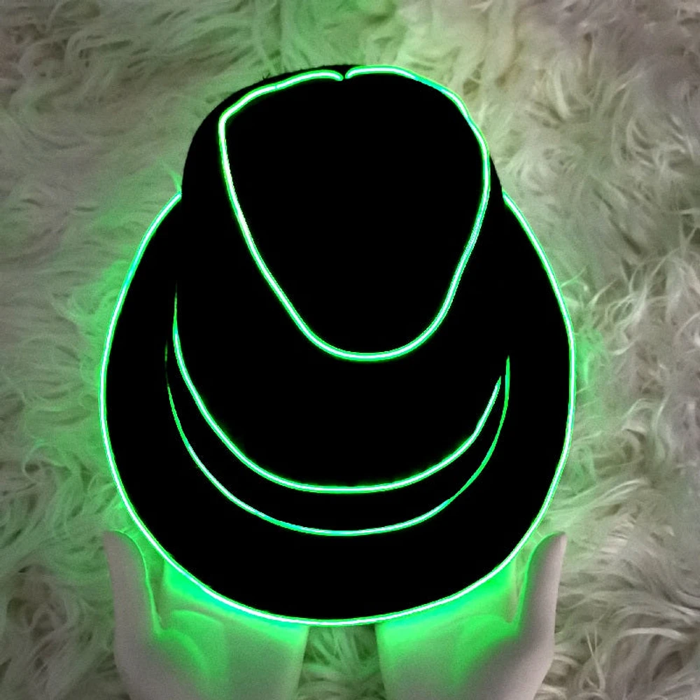 Sombrero Fedora con flash LED