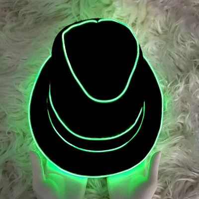 LED Flash Fedora Hat