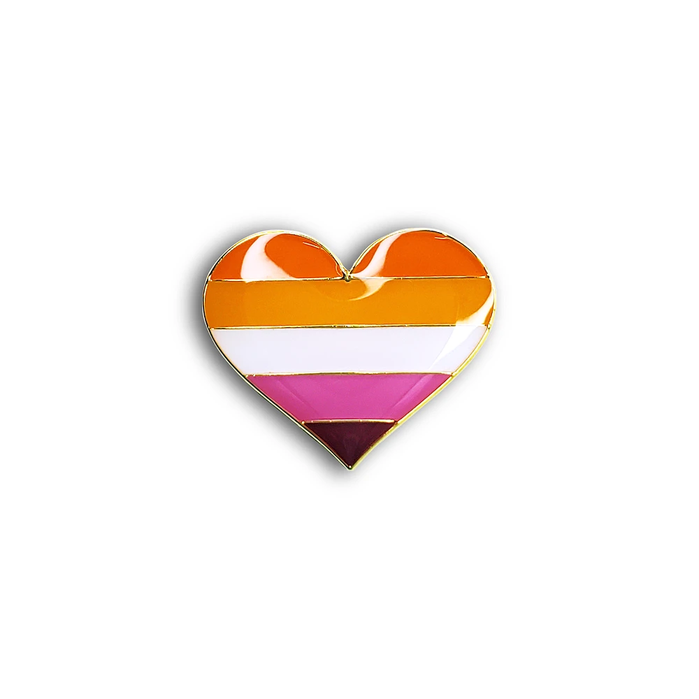 Lesbian Pride Heart Pin