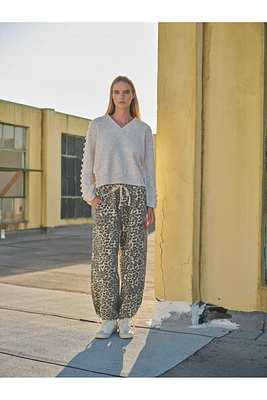 Relaxed Fit Pull On Pants