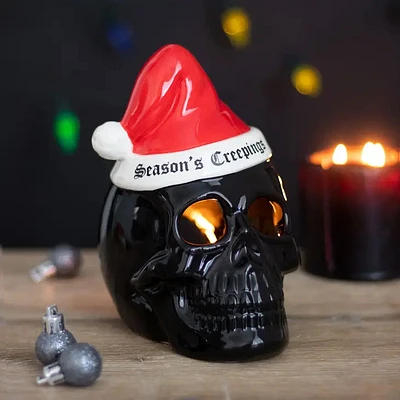 Seasons Creeping Skull Tealight Holder