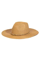 Sombrero de moda trenzado con cadena