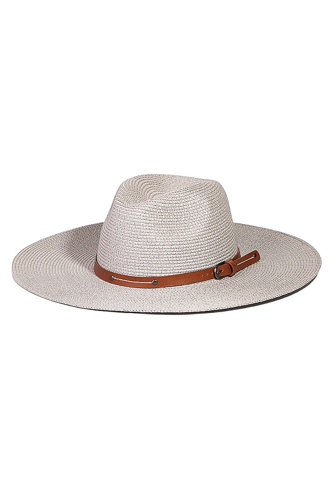 Woven Buckle Band Fedora Hat