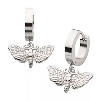 Moth Steel Dangle Huggies