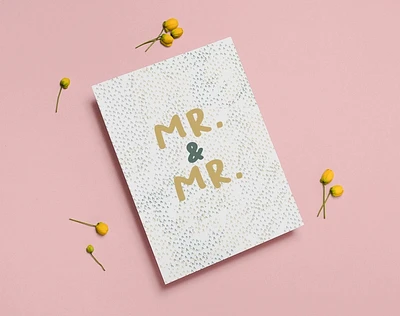 Tarjeta de boda Mr & Mr del mismo sexo