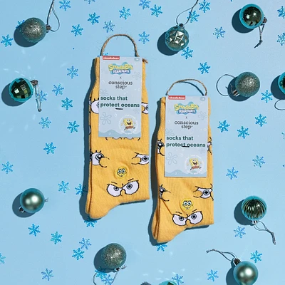 Calcetines de Bob Esponja que protegen los océanos