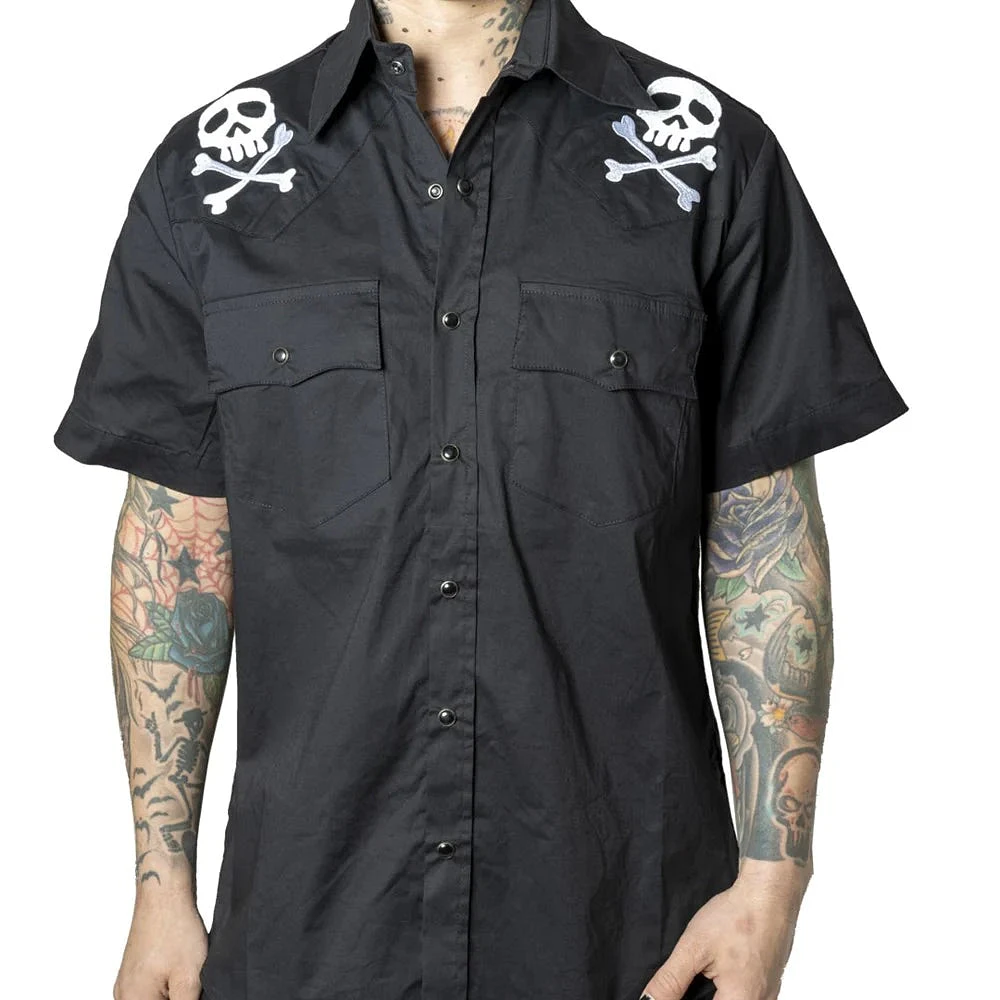 Camisa occidental Harlock Skull X Bones