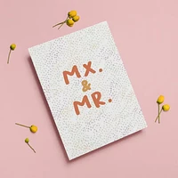 Tarjeta de boda no binaria Mx & Mr