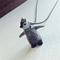 Samantha Porcelain Penguin Chick Necklace.