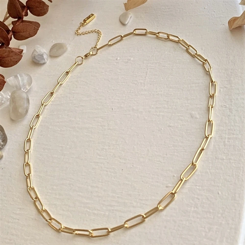 Montmartre Paperclip Chain Gold Necklace