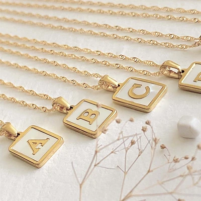 Carrie Initial Charm Necklace - B