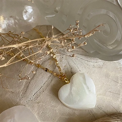 Akoya Mother Of Pearl Heart Charm