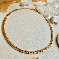 Scutes Chunky Textured Chain Necklace 16"