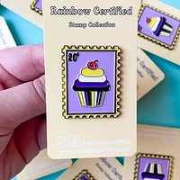 Non Binary Cupcake Pin