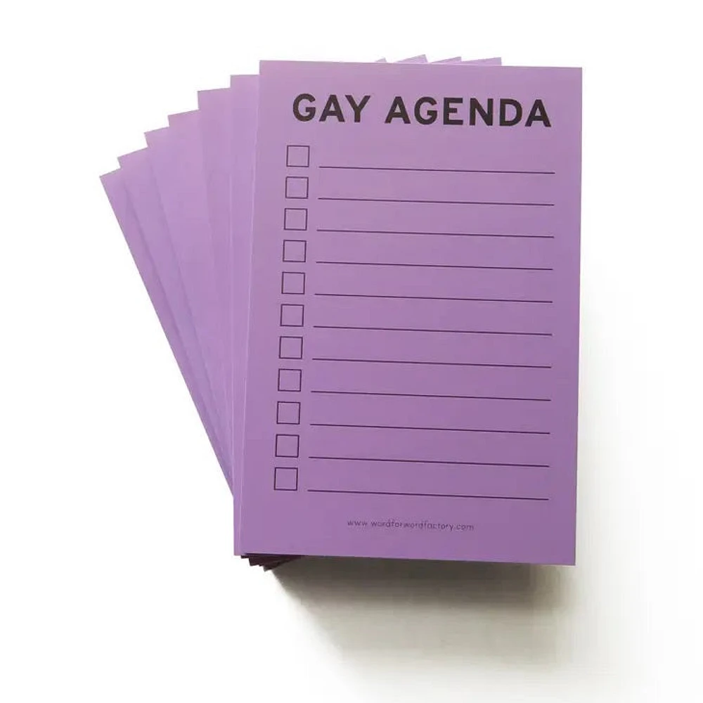 Bloc-notes Gay Agenda avec pochette