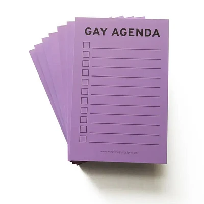 Gay Agenda Notepad Sleeved