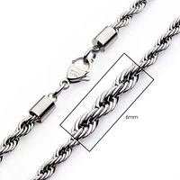 Steel Rope Chain 6mm 22"