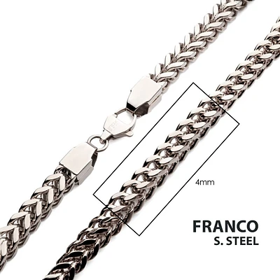 4mm Steel Franco Chain Necklace 20"