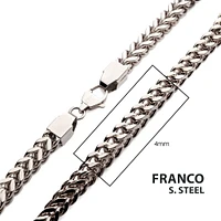 4mm Steel Franco Chain Necklace 20"