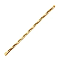 8mm 18Kt Gold IP Bracelet with CNC Set CZ 8.5"