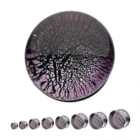 Crackle Double Flare Glass Plug 0g - 7/8