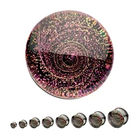 Galaxy Swirl Doble Llamarada Fondo Negro 0G-7/8