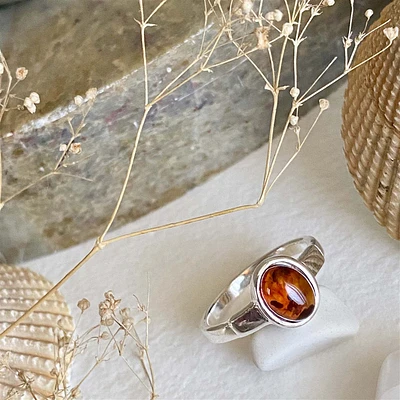 Nublar Baltic Amber Ring Size 7