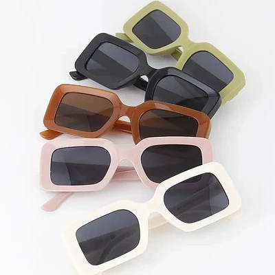 Minimal Block Frame Sunglasses