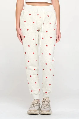 Heart Print Joggers