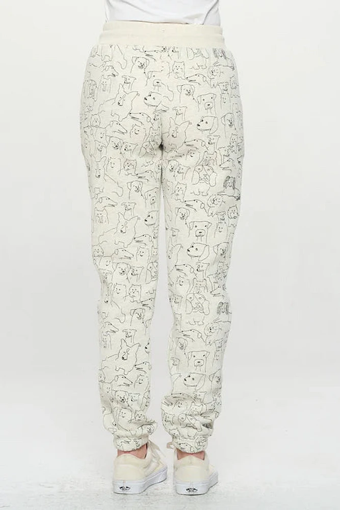 Different Breed Dog Print Sweatpants