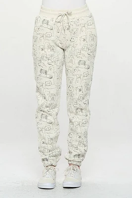 Different Breed Dog Print Sweatpants