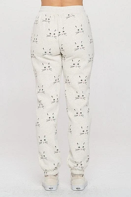 Cat Face Print Sweatpant