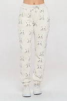 Cat Face Print Sweatpant