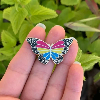 Pansexual Pride Butterfly Pin