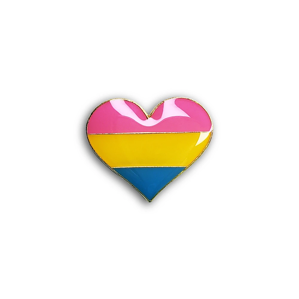 Pansexual Pride Heart Pin