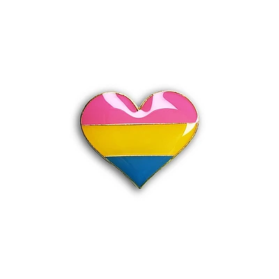 Épingle de coeur de fierté pansexuelle