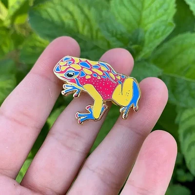 Pansexual Pride Frog Pin