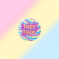 Pansexual They Them Pin