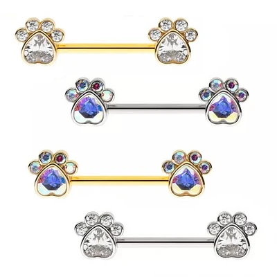 Paw Bez Gems Nipple Barbell