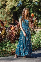 Floral Button Front Maxi Dress