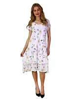 Robe courte en coton Slv Daisy coupée biais