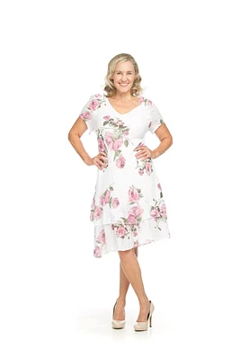 Sleeveless Tiered Floral Dress