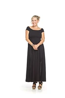 Short Sleeve Smocked Off The Shoulder Dress