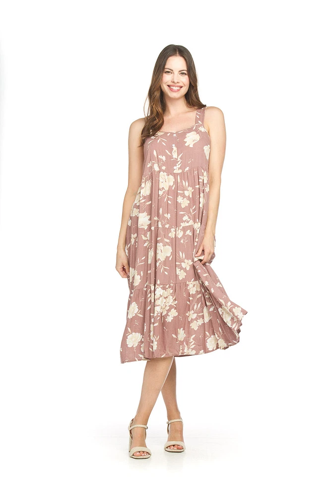 Sleeveless Tiered Floral Dress