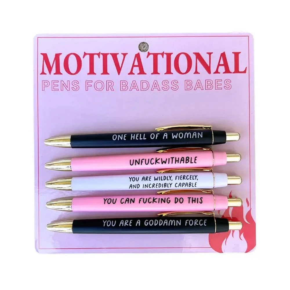 Ensemble de stylos de motivation pour les filles badass