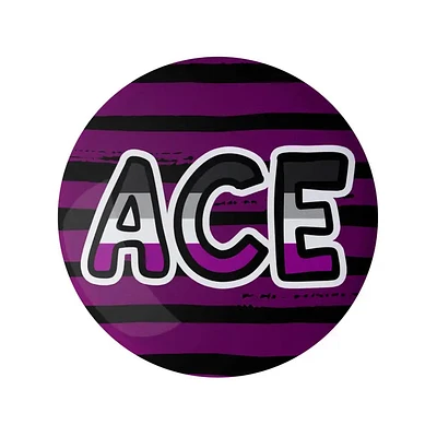 Ace Asexual 1.25" Lgbtq+ Button Pin