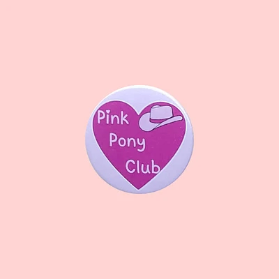 Pink Heart & Hat Pink Pony Club Pin Chappelle Roan